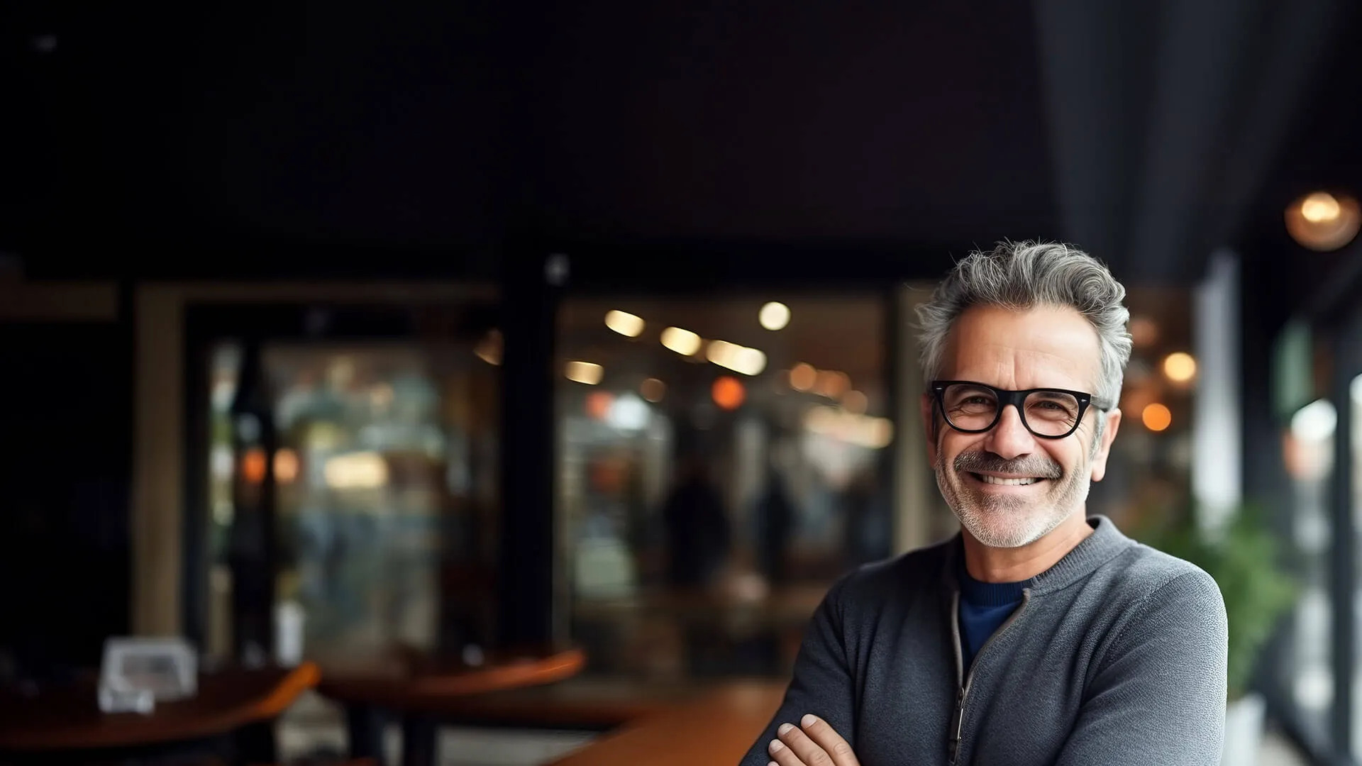 a man wearing glasses
