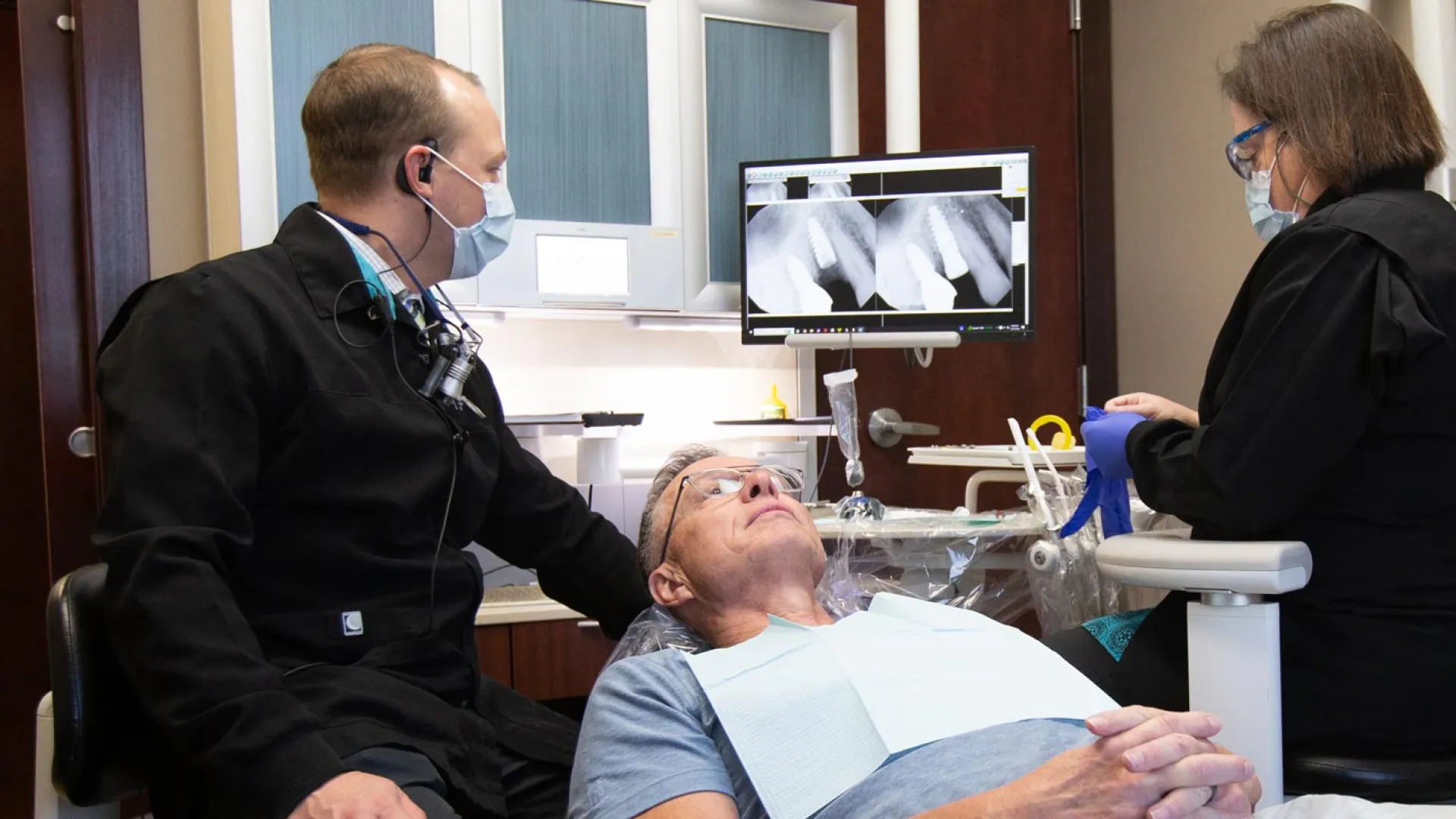 a doctor attending to a patient