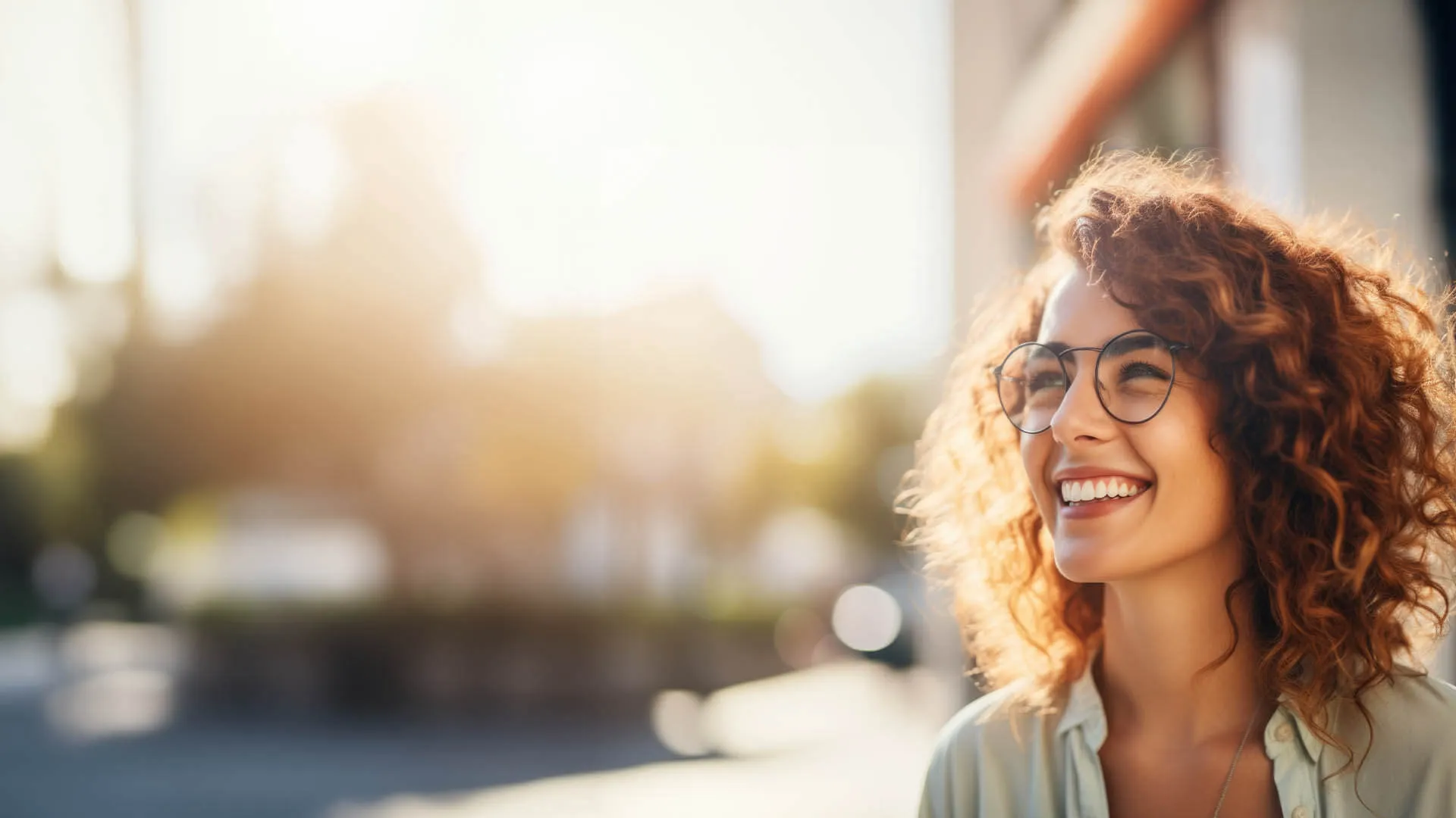 a woman wearing glasses