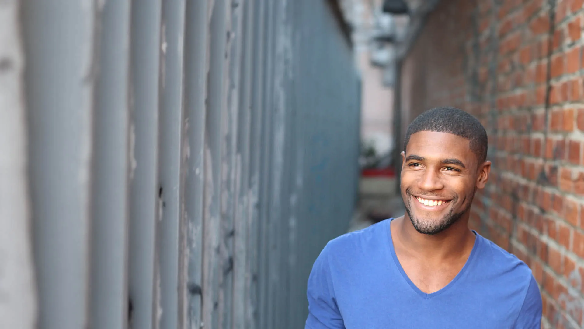 a man smiling for the camera