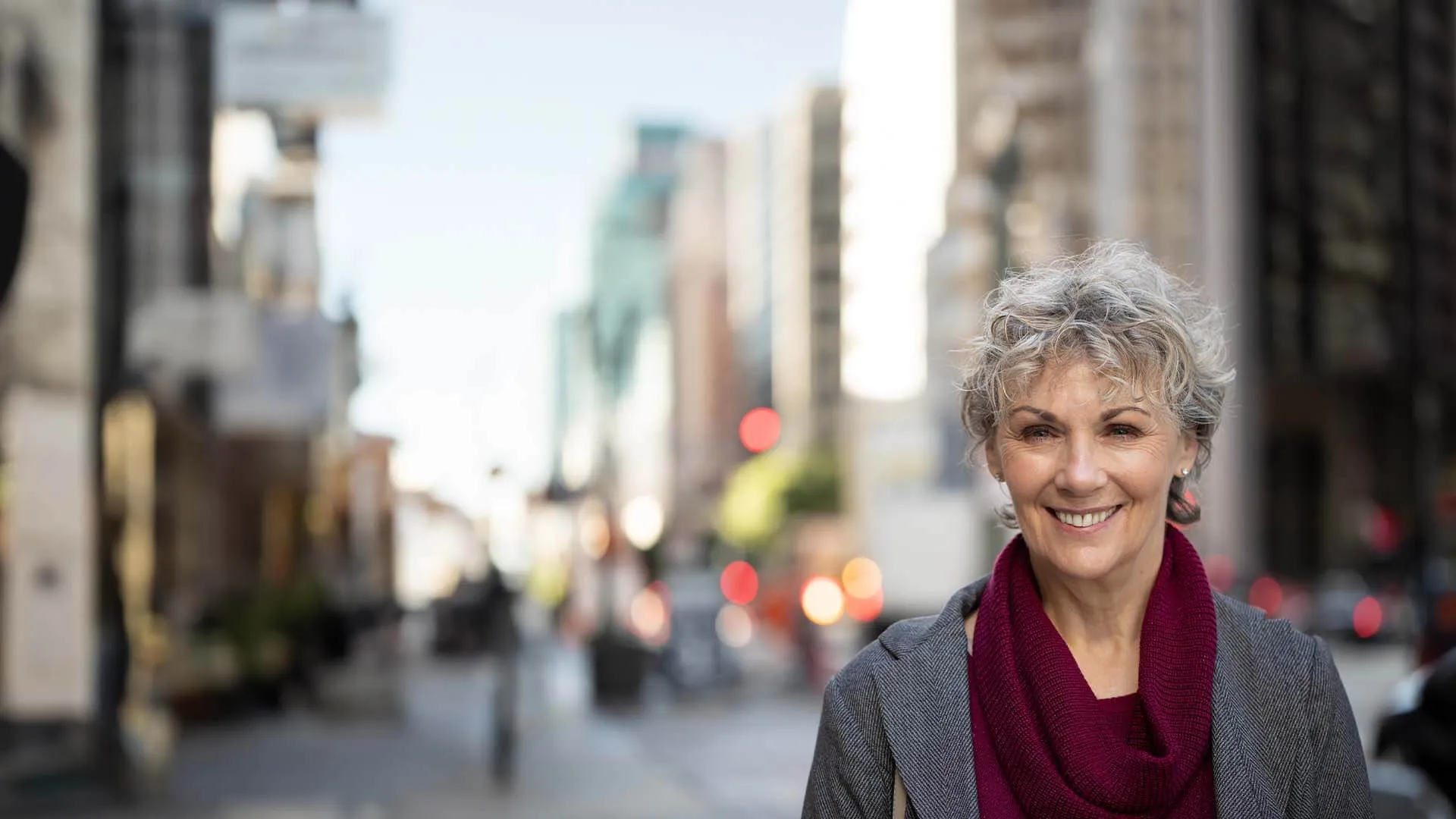 a woman smiling at the camera
