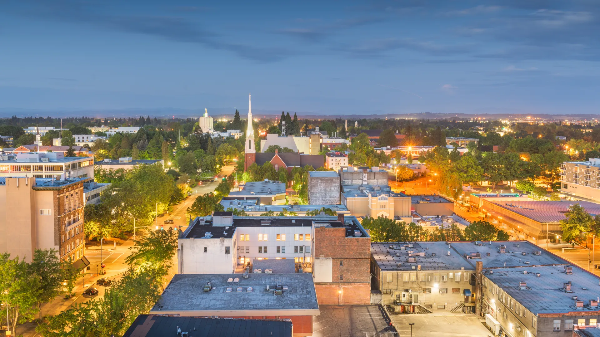 a city with many buildings