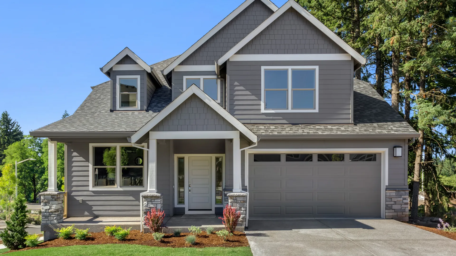 a house with a garage