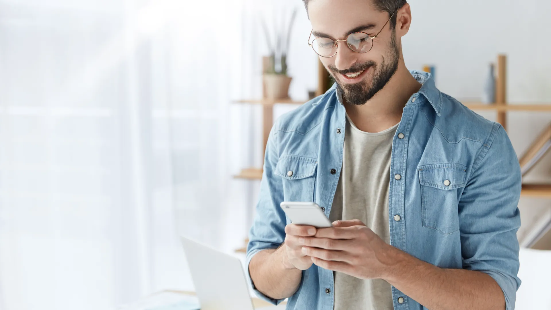 a person holding a phone