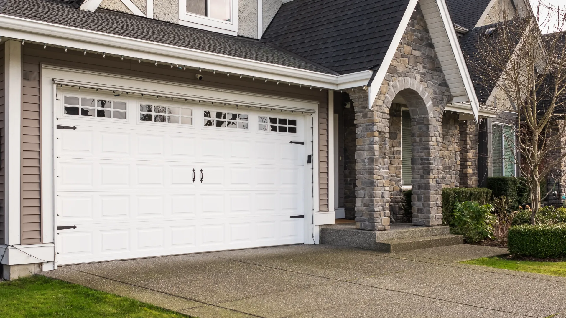 a house with a garage