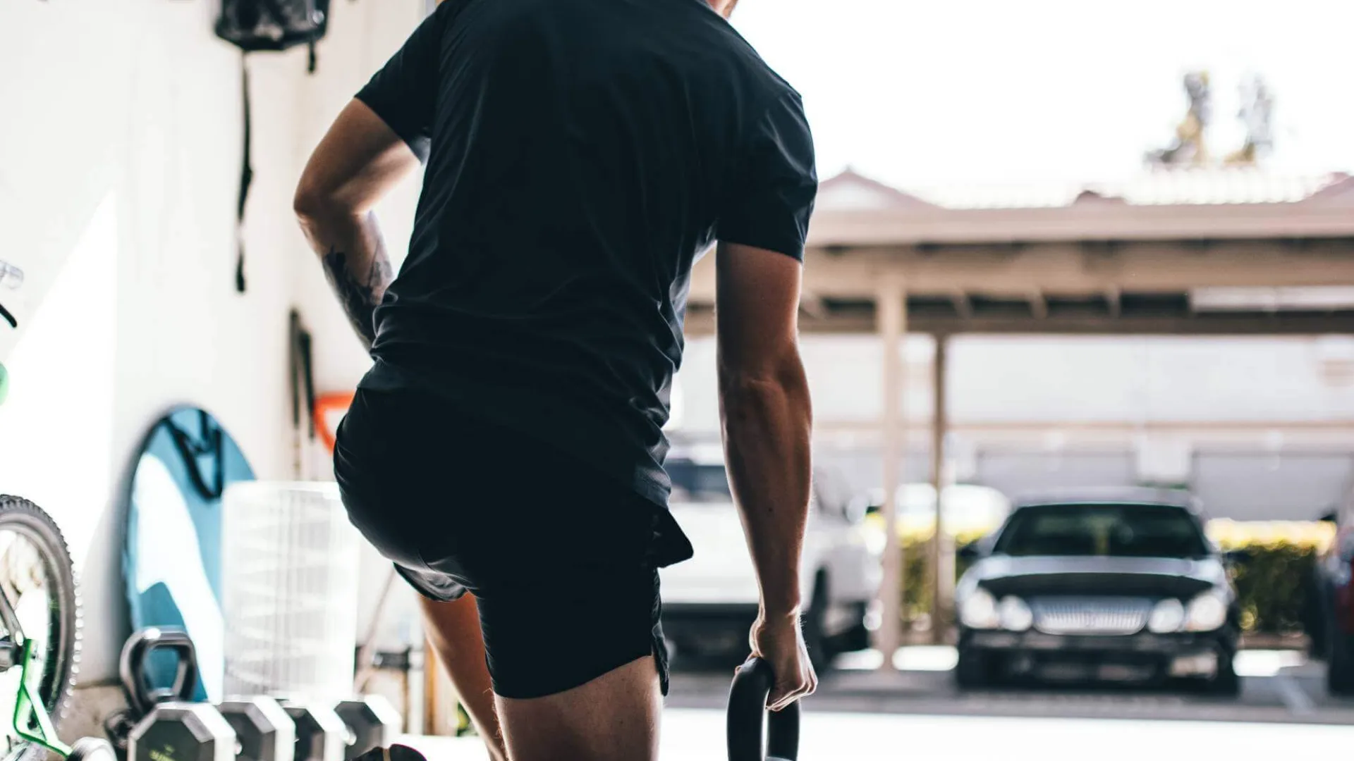 a man working out on a gym