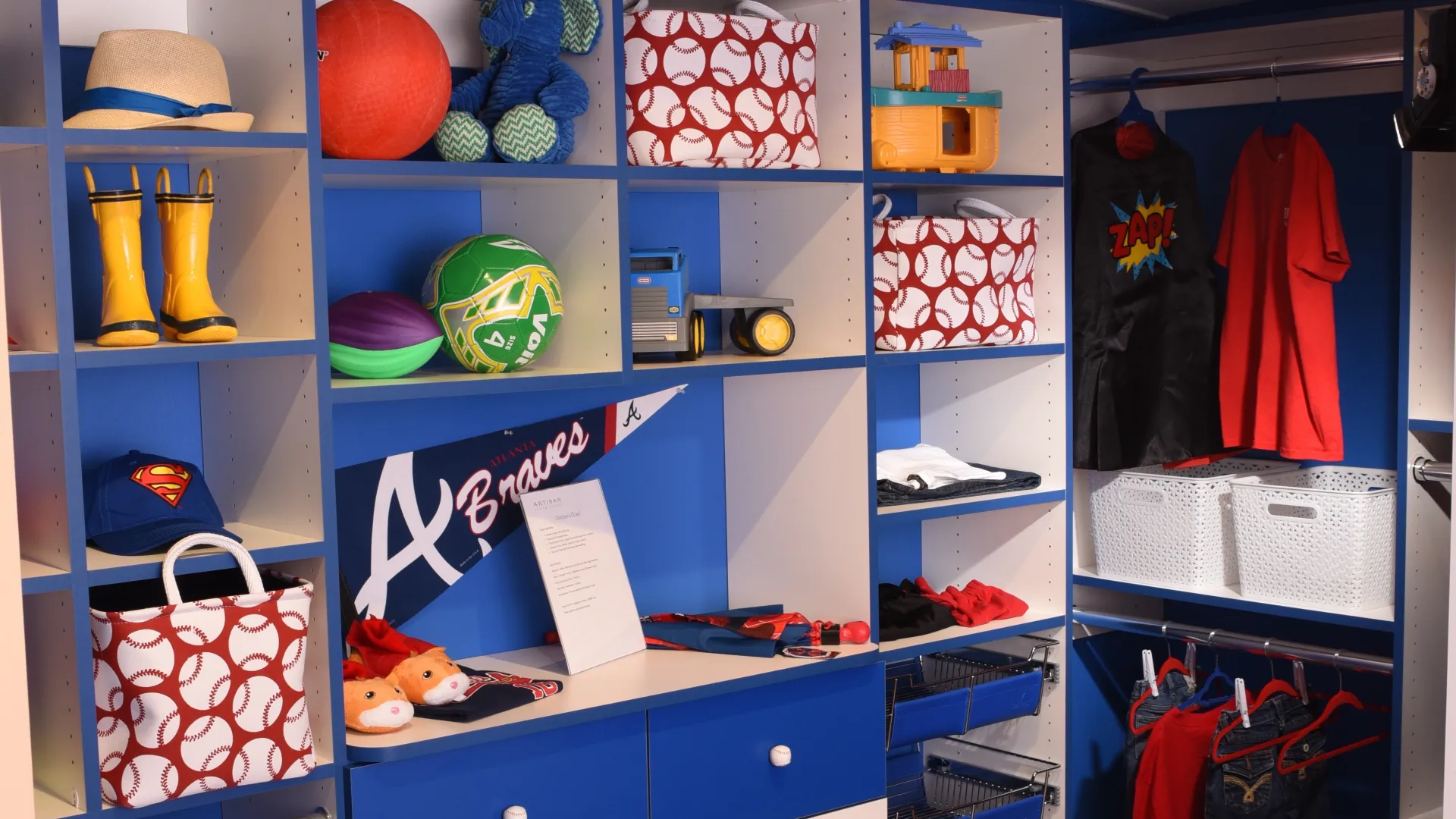 Sports Themed Boys Closet