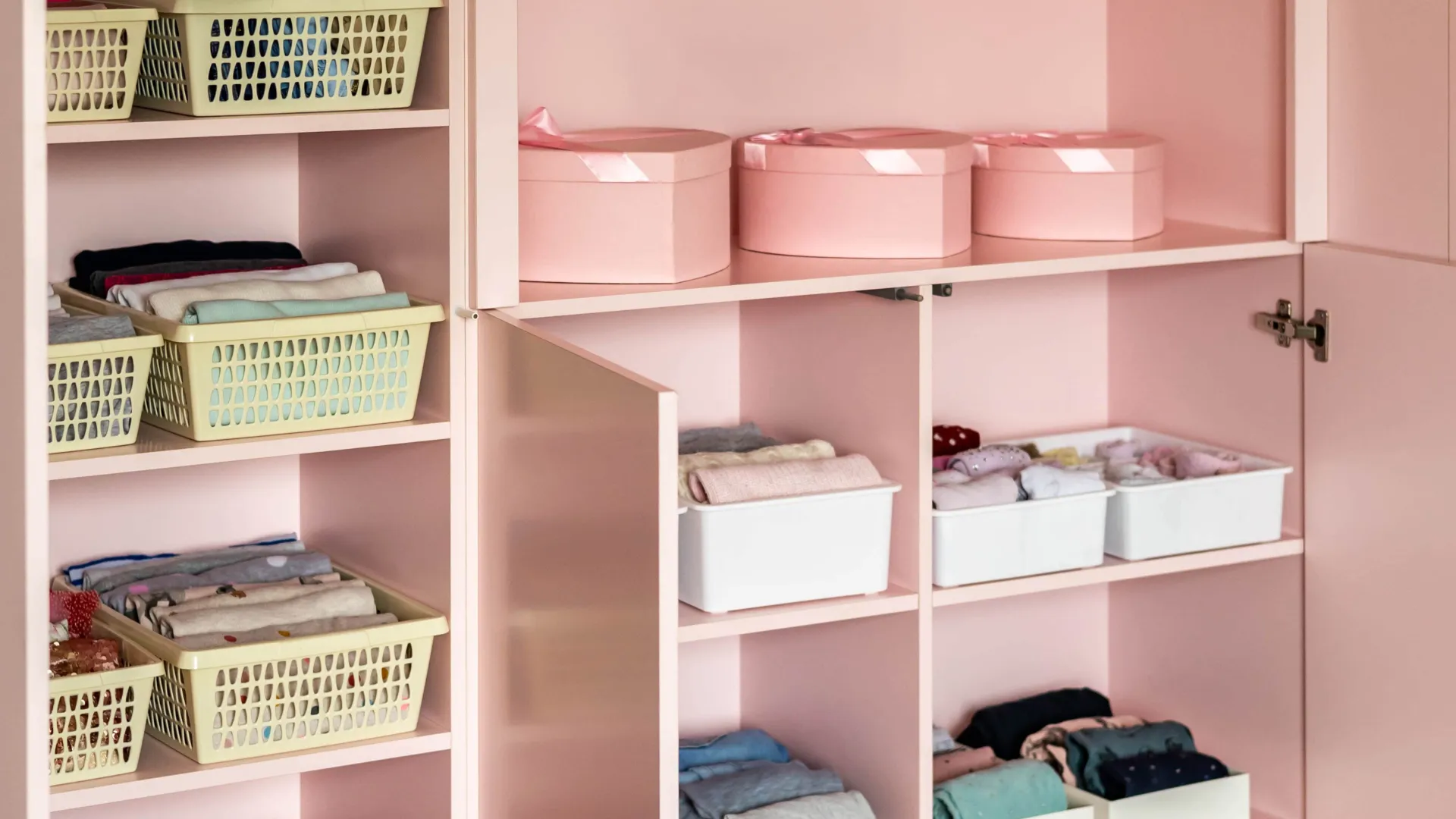 a pink closet for a child's room