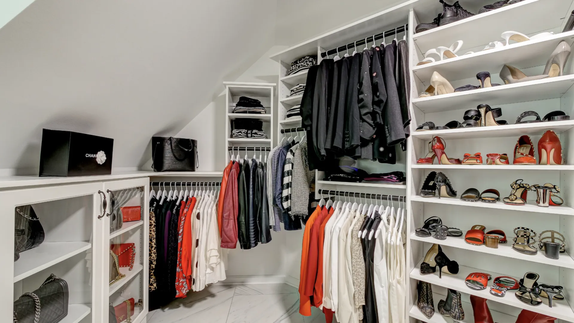 A closet full of clothes