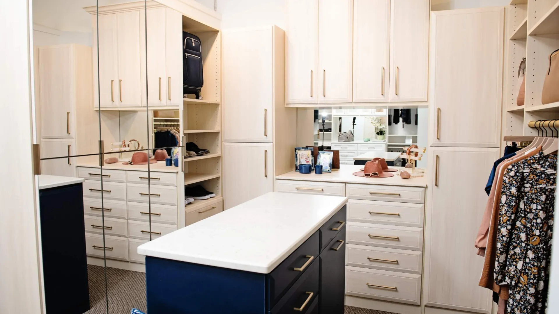 a kitchen with white cabinets