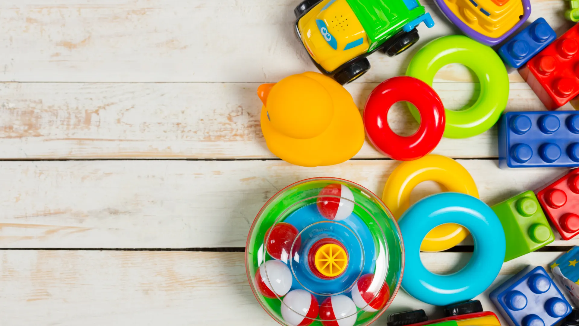 a group of colorful plastic containers