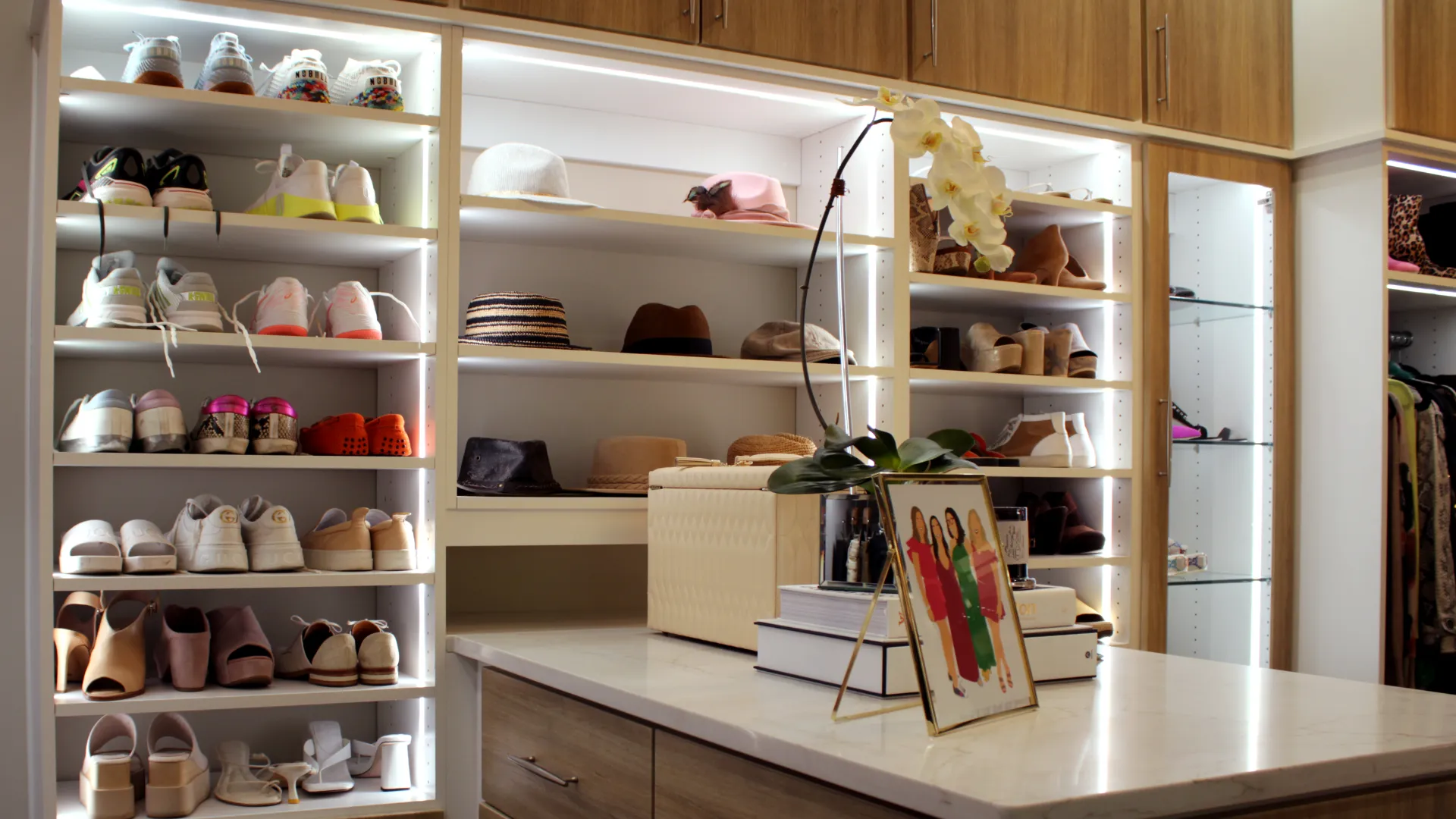 a kitchen with white cabinets