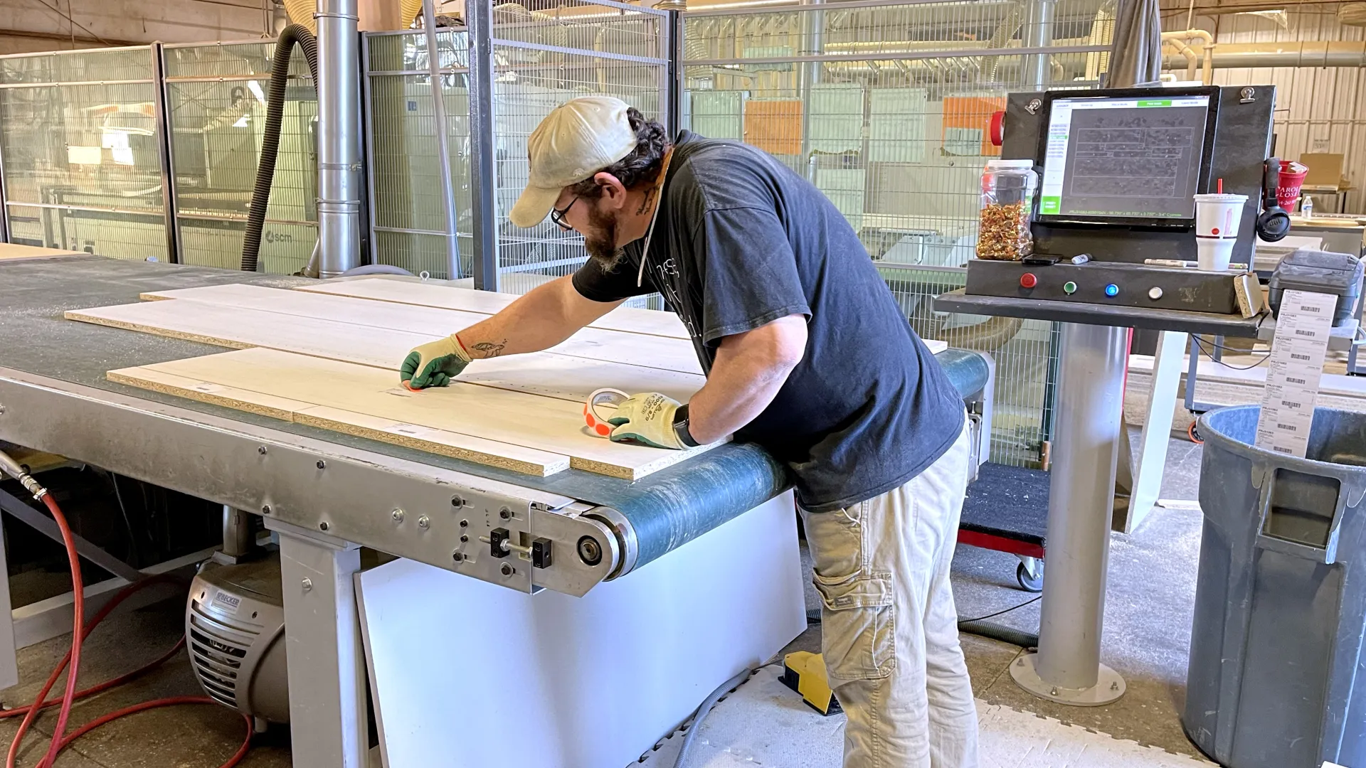 a man working on a machine