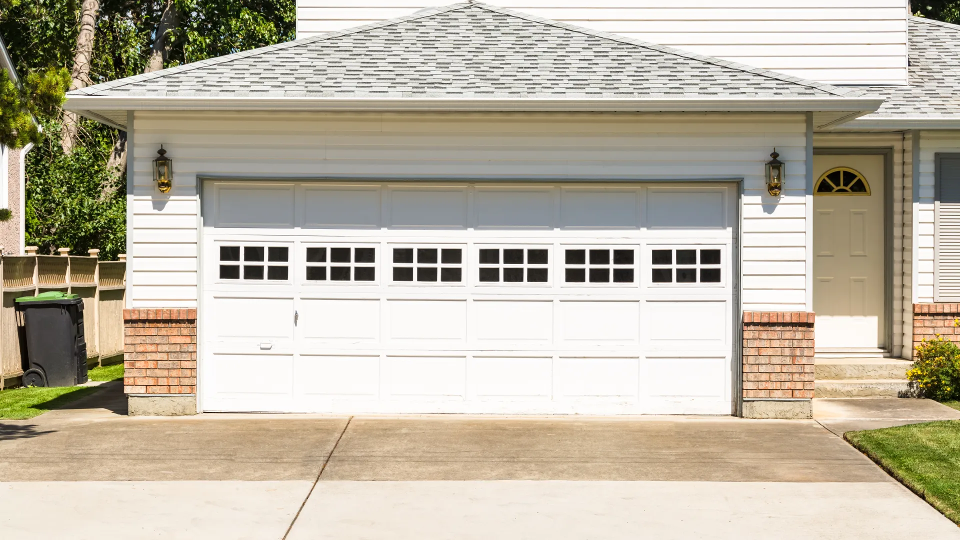 a garage with a garage