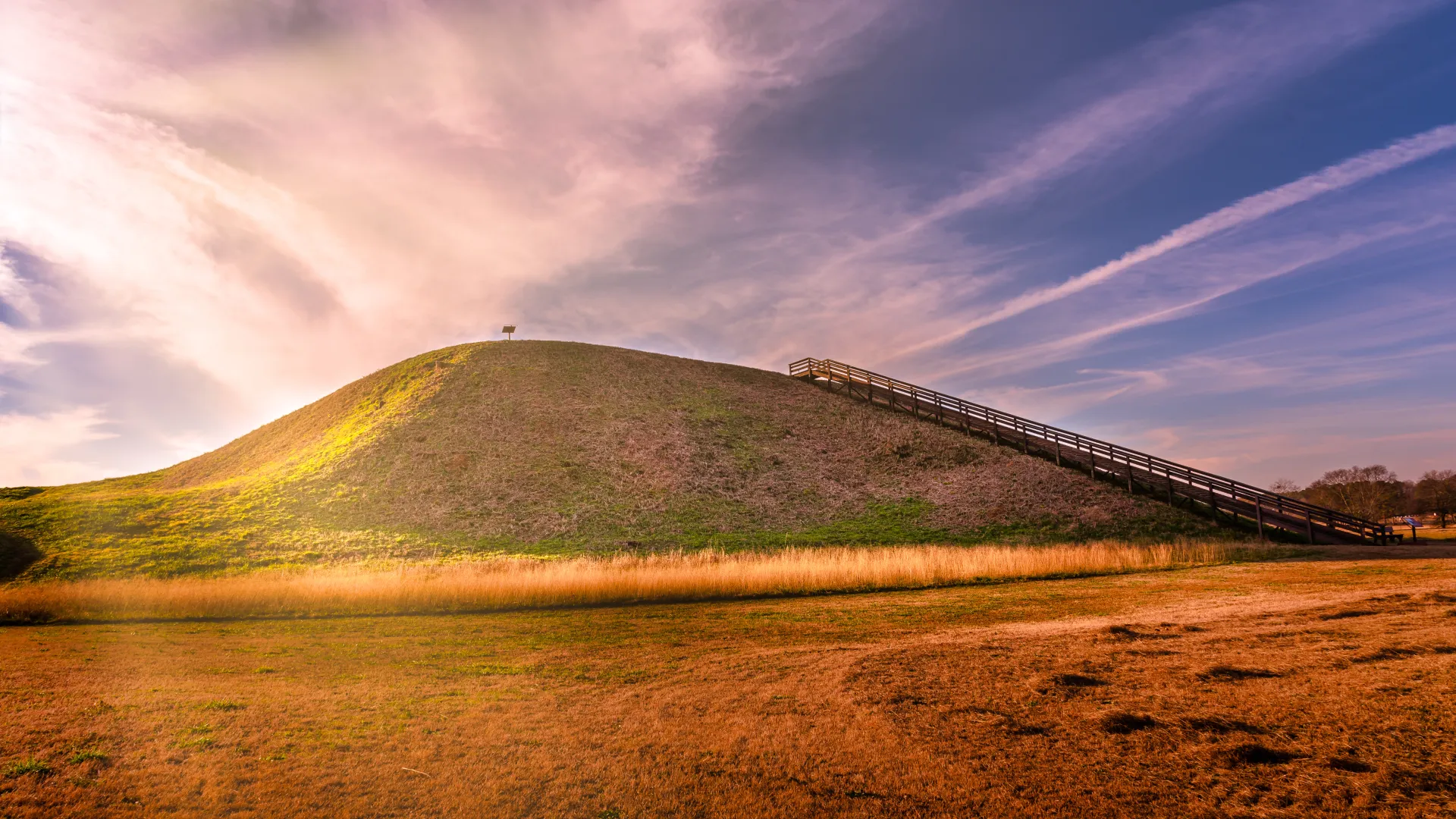 a hill with a road on it