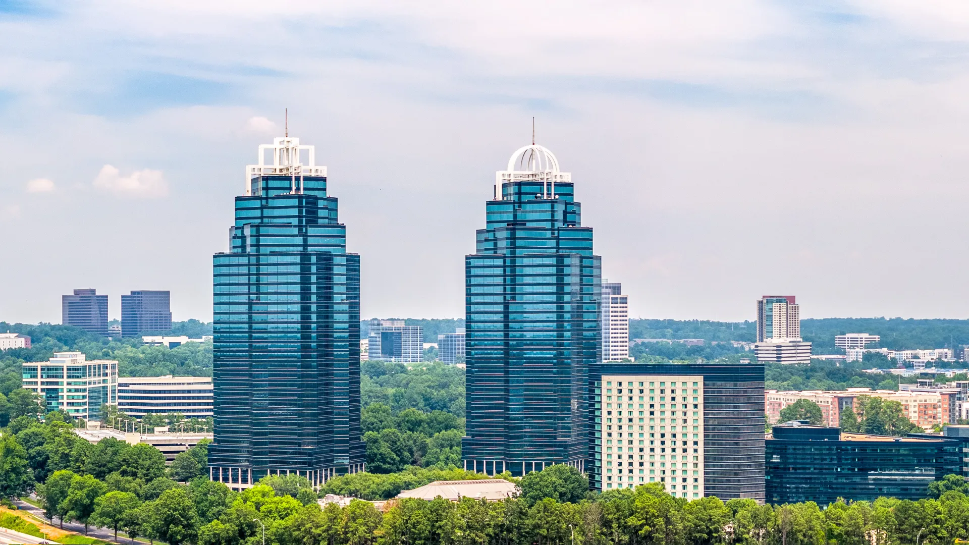 a city with tall buildings