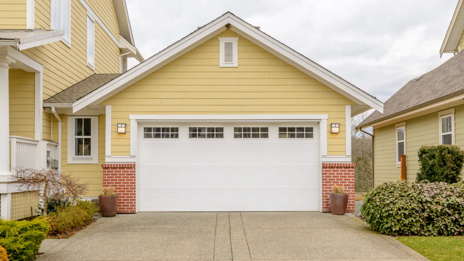 a house with a garage