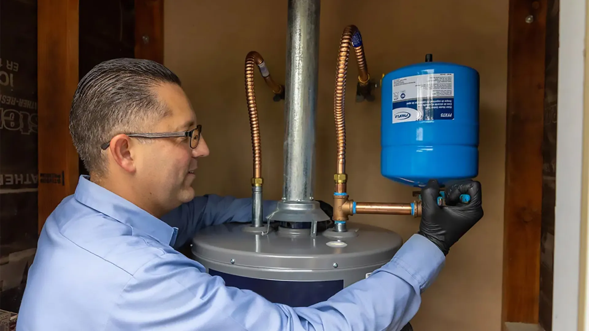 a man working on a machine