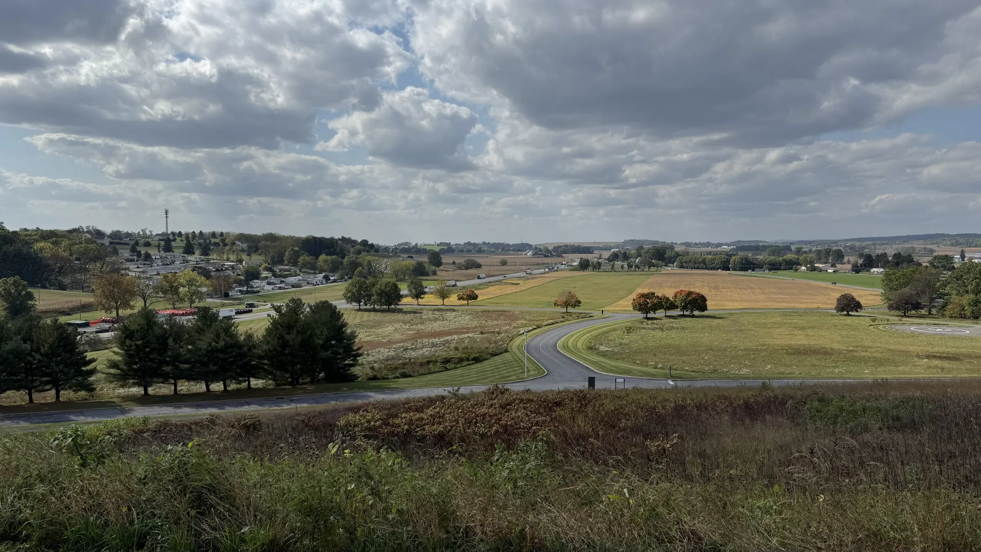 a road in a field