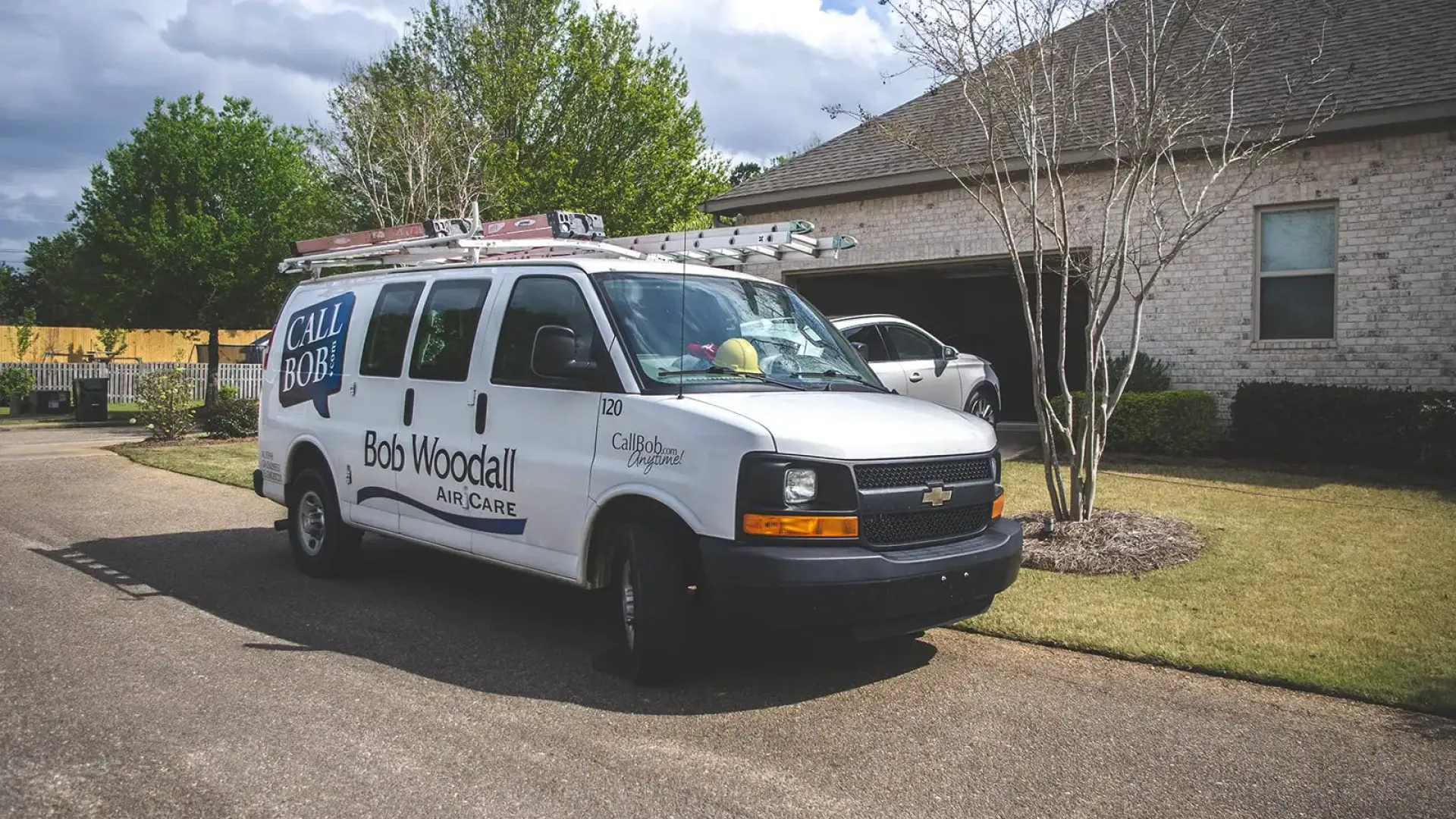 a white van parked on a road