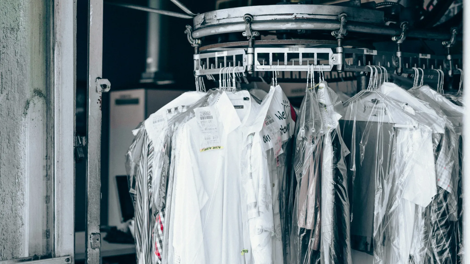 a group of white shirts on a line