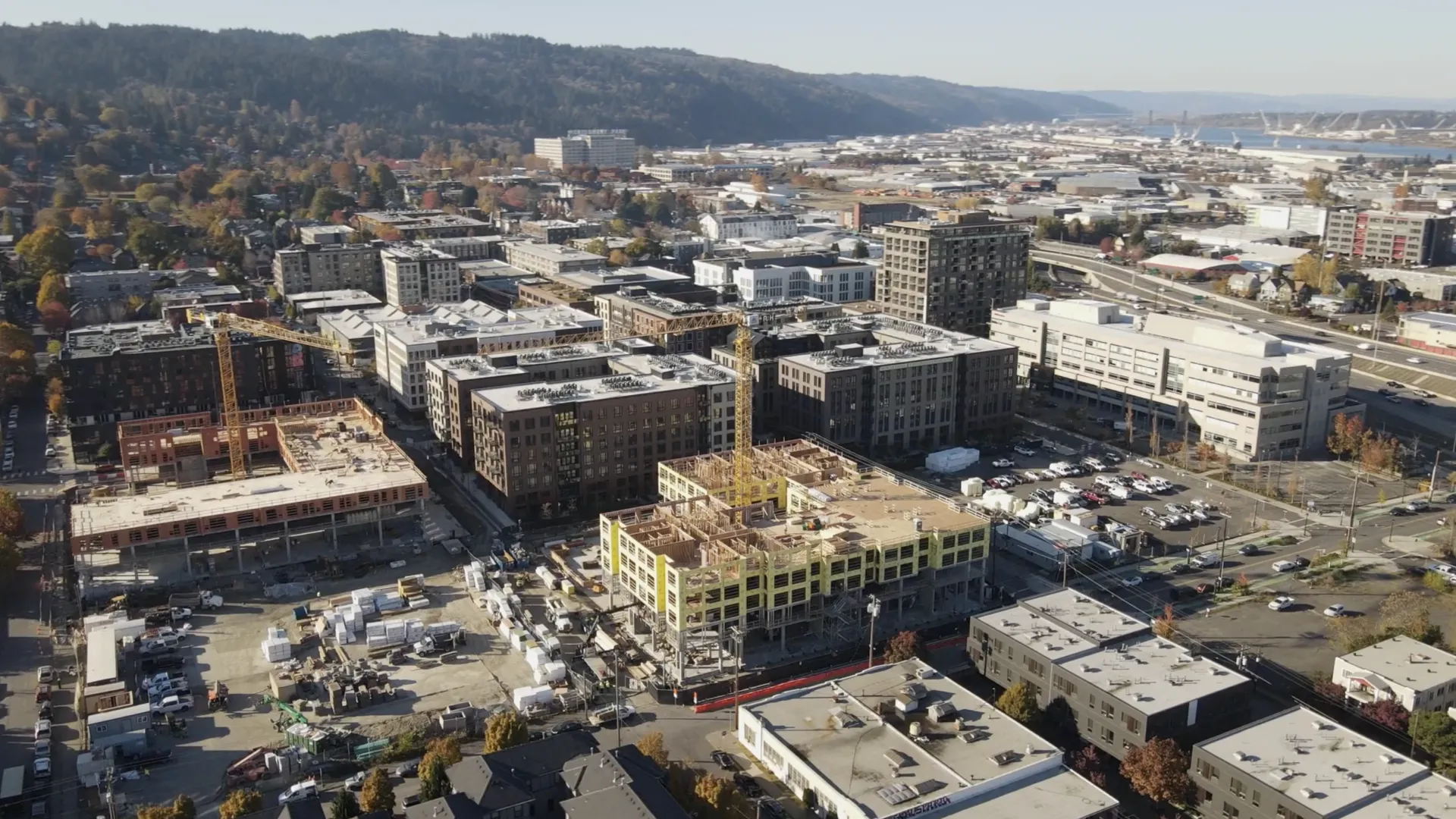 mobile security cameras on construction site