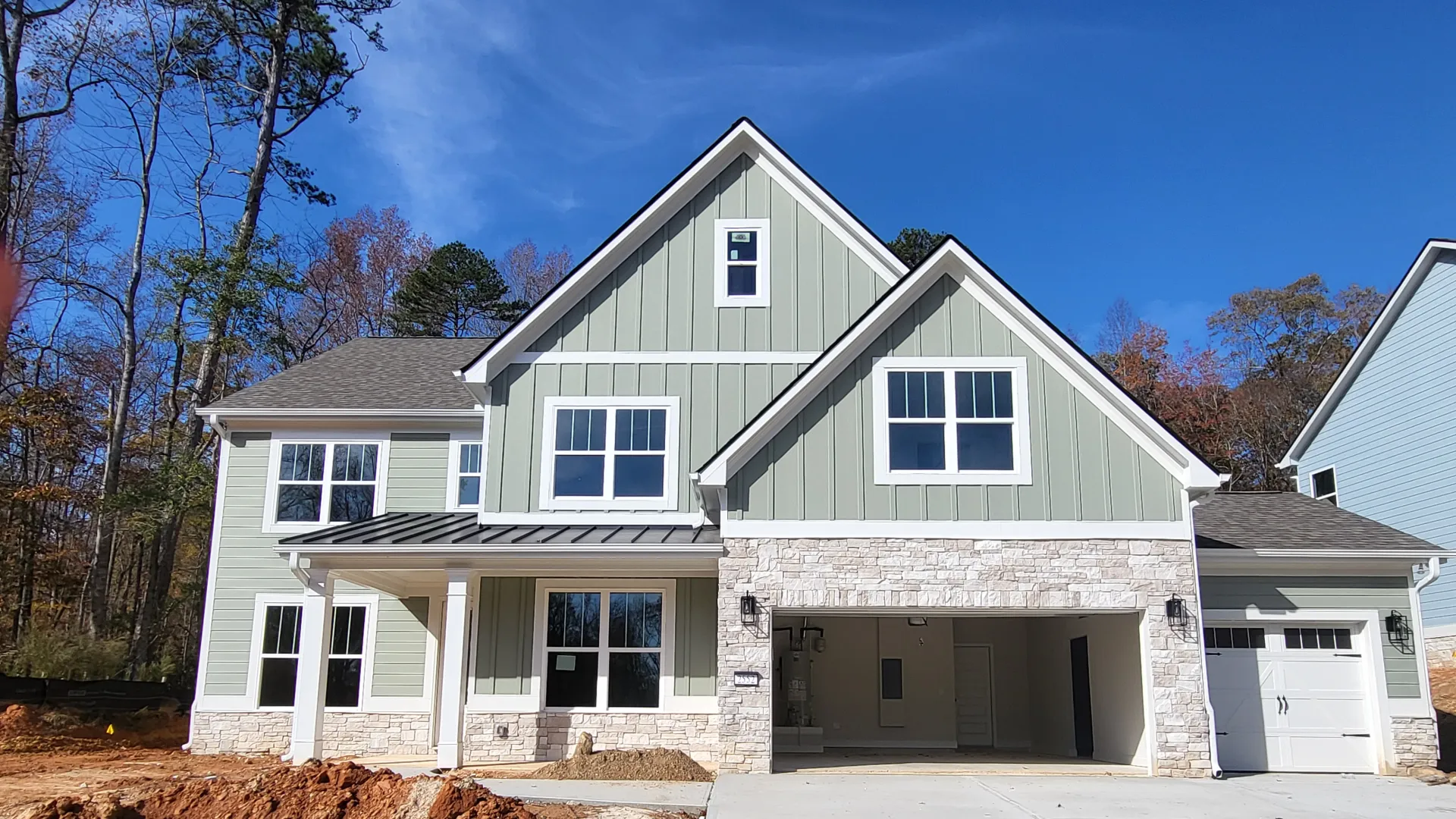 a house with a garage