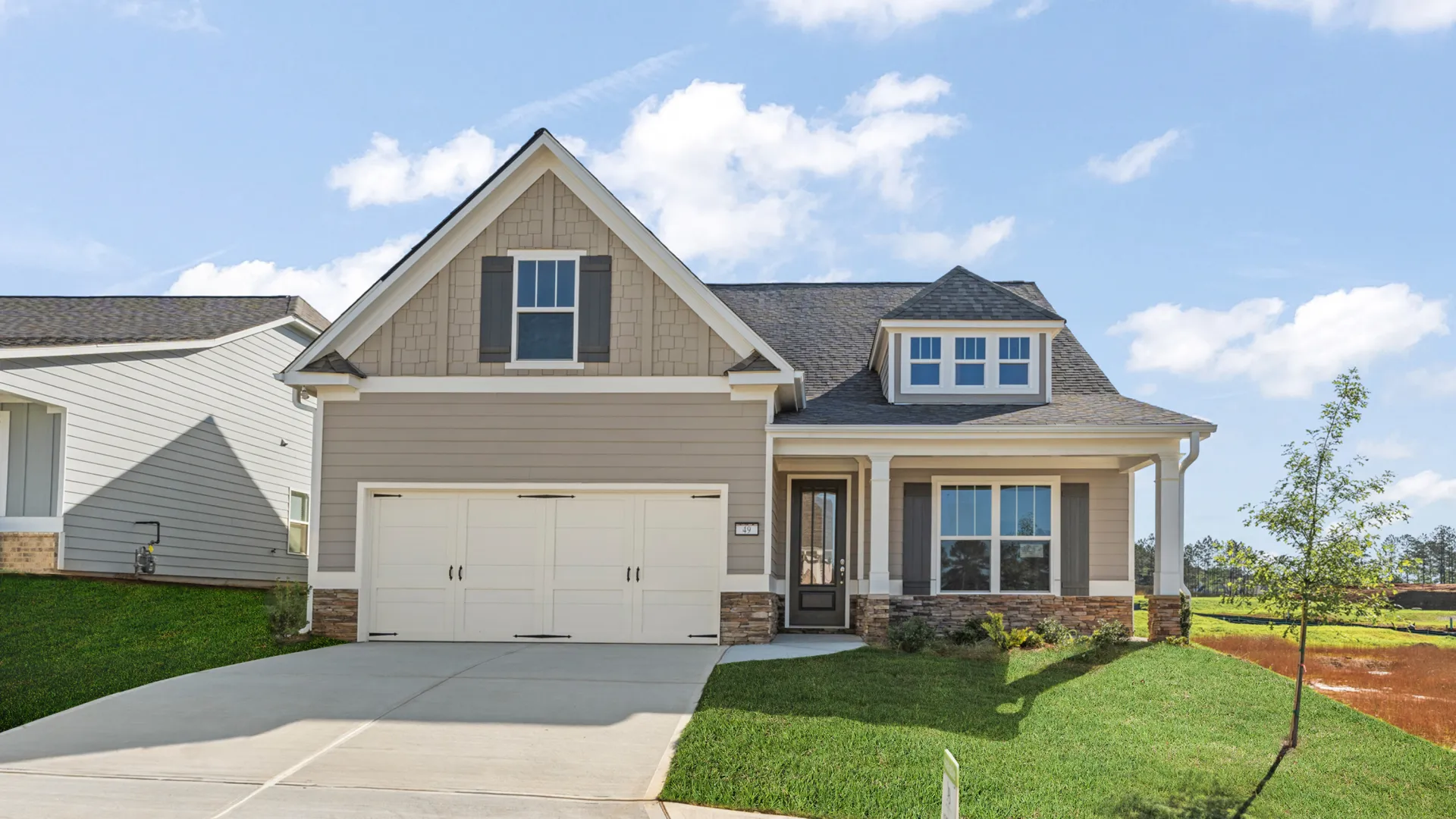 a house with a garage