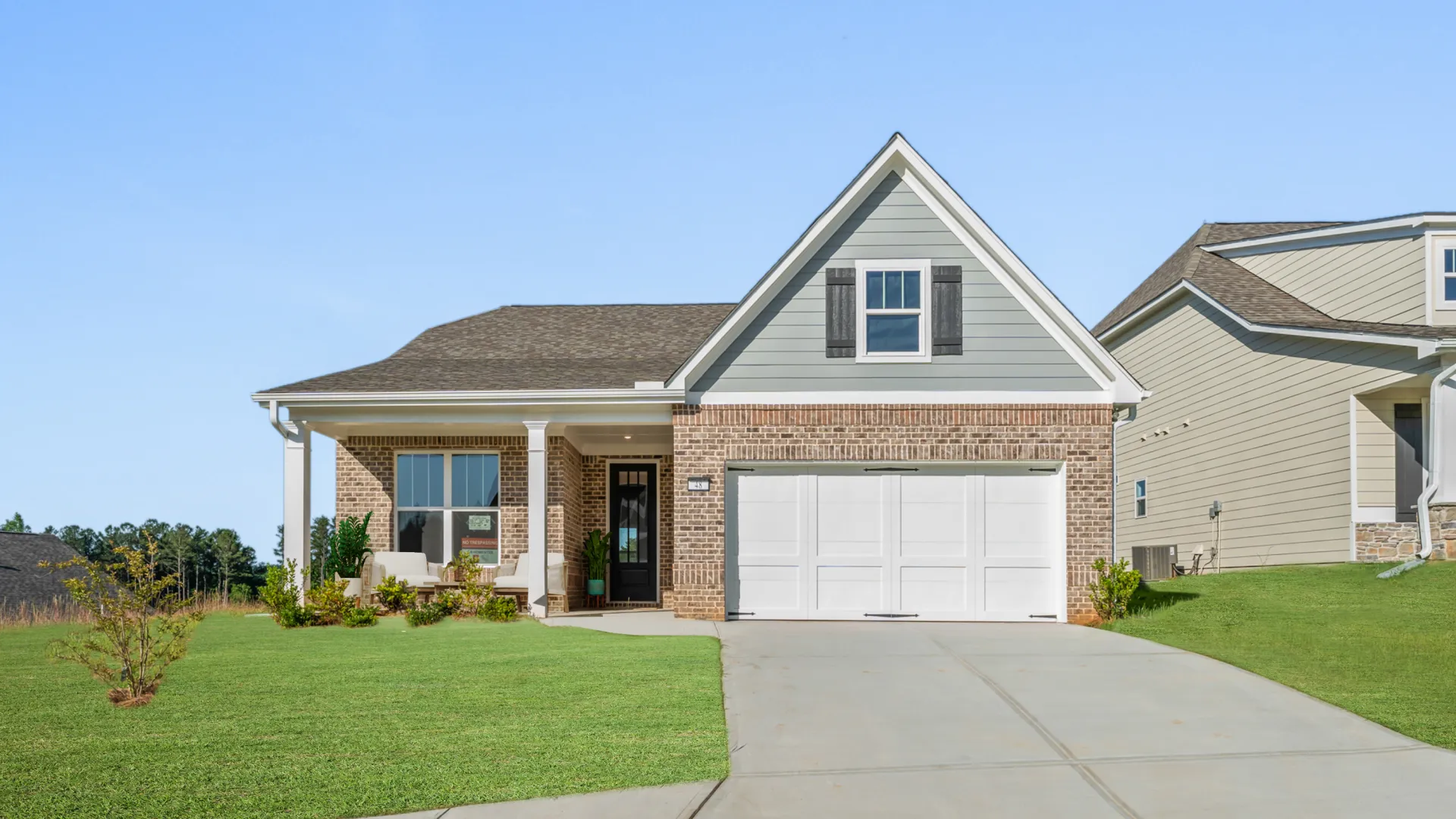 a house with a garage