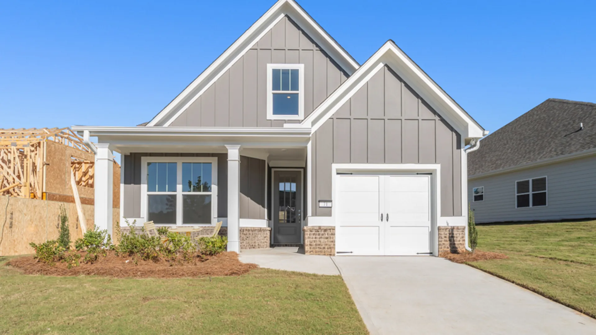 a house with a garage