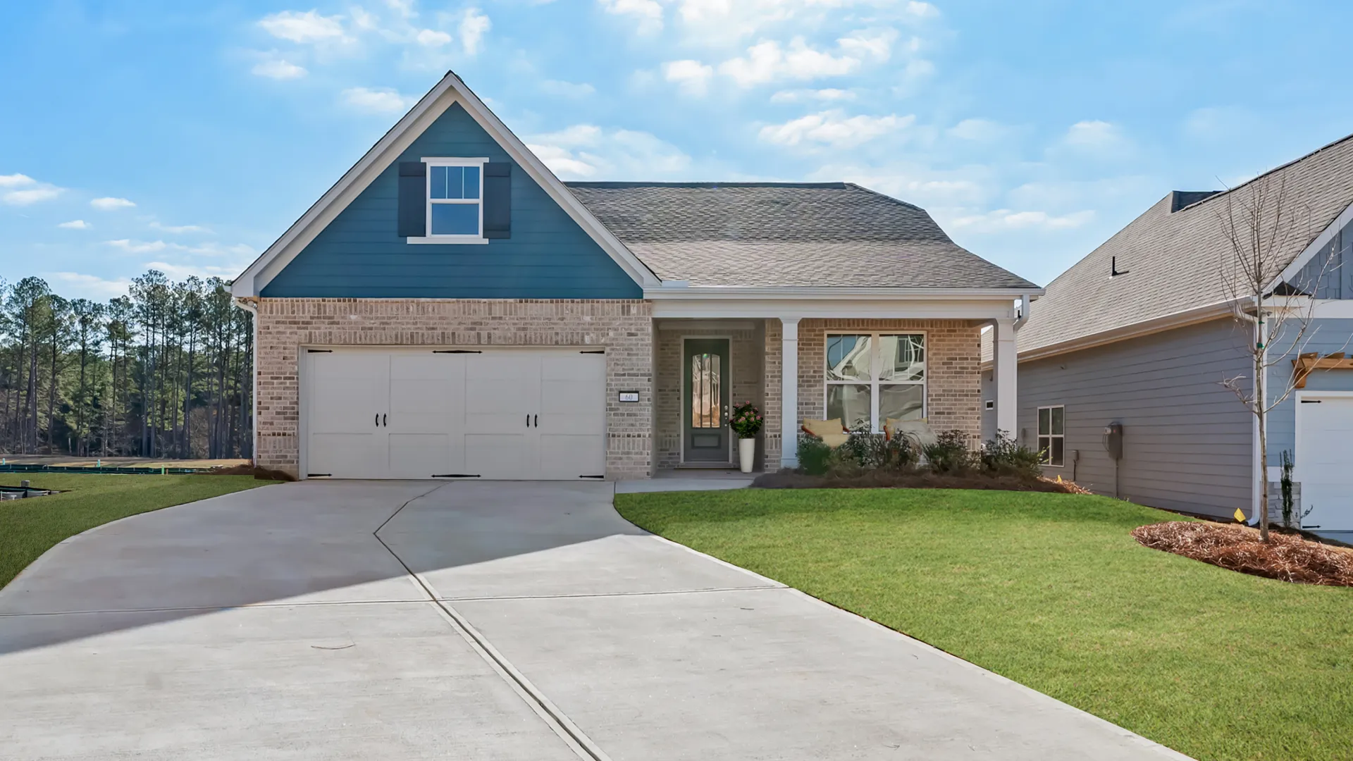 a house with a garage