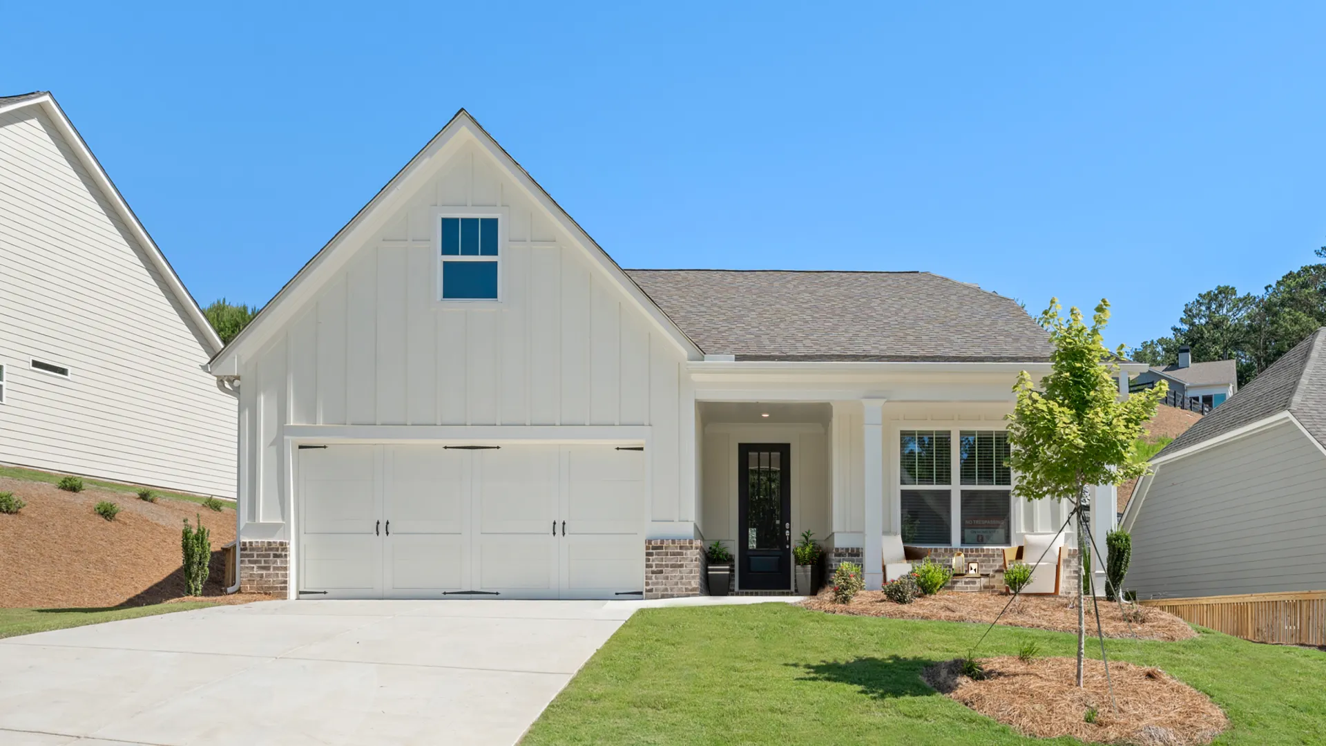 a house with a garage