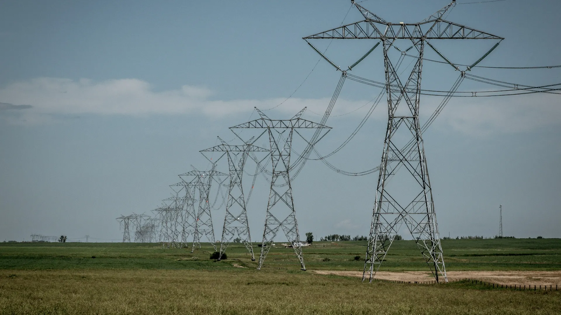 a power line tower