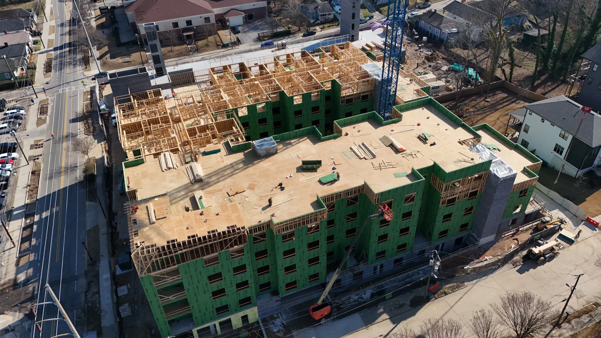 Essayon Construction Group wood framing The Simpson West Historic Vine City Atlanta GA