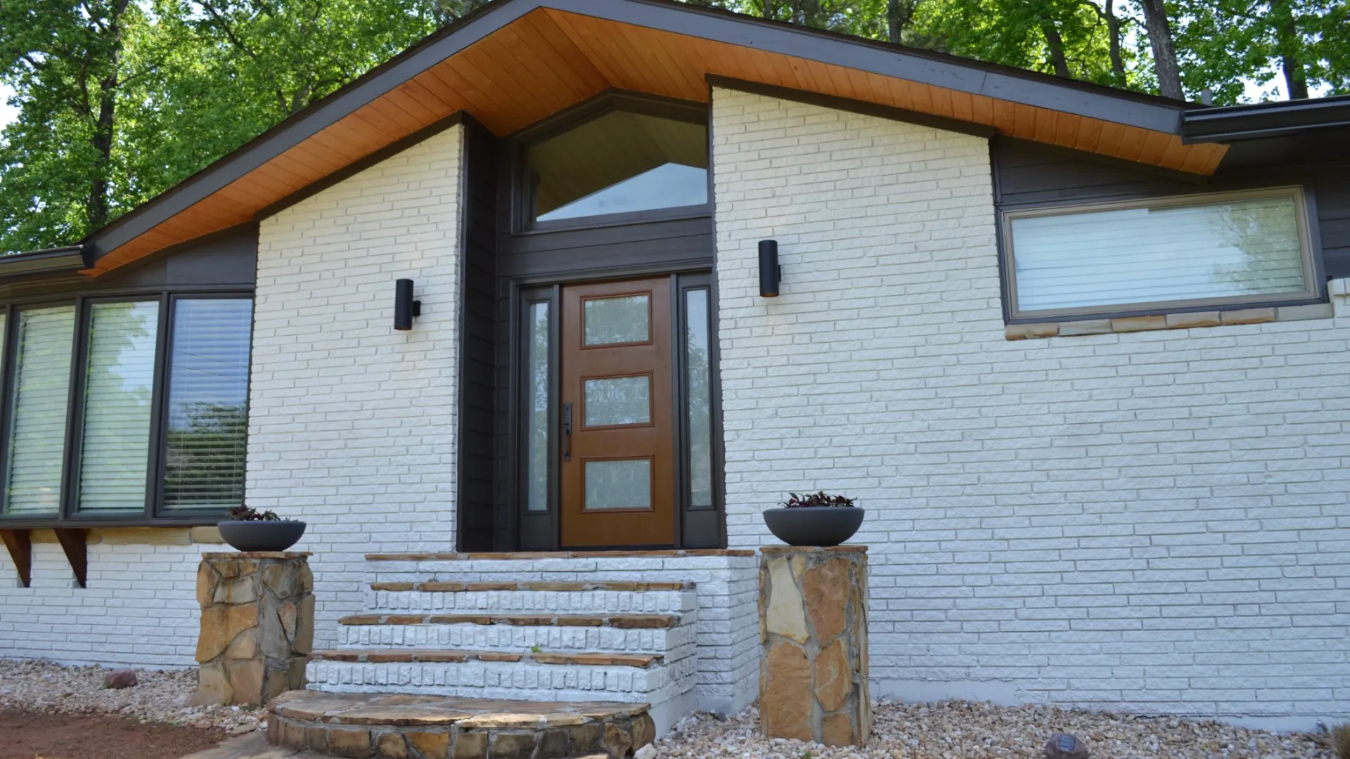 a house with a deck
