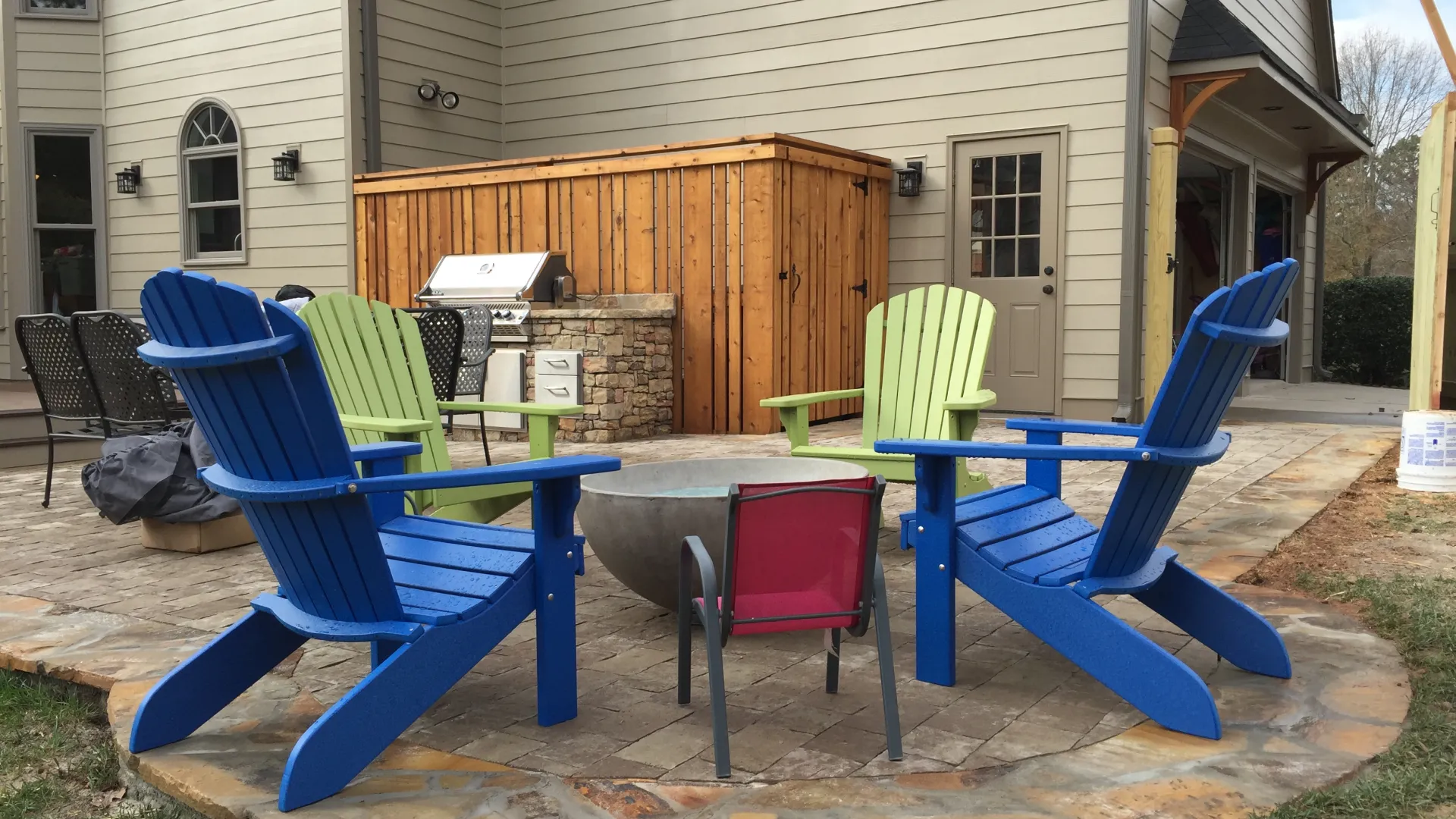 a house with a deck