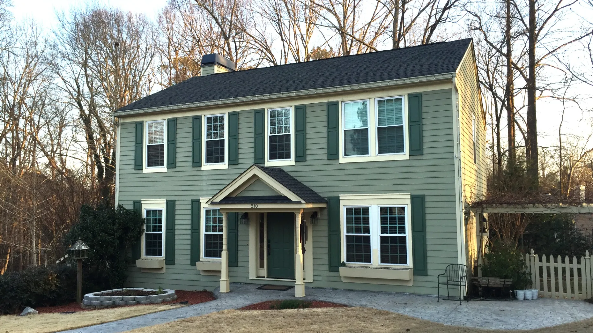 a house with a deck