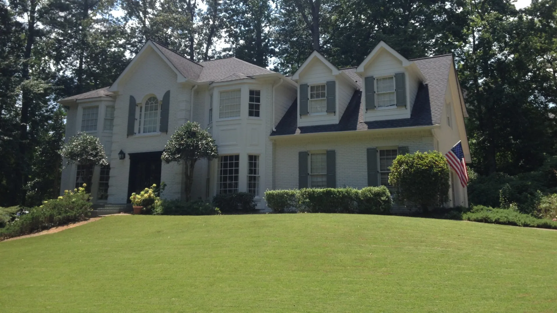 a house with a deck