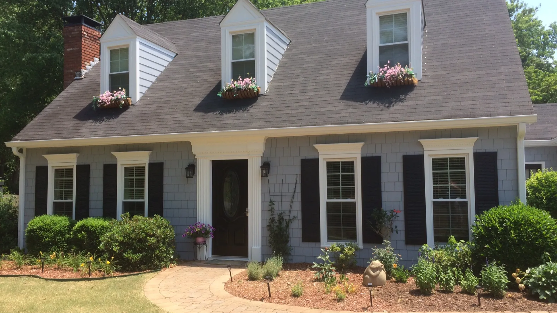a house with a large front yard