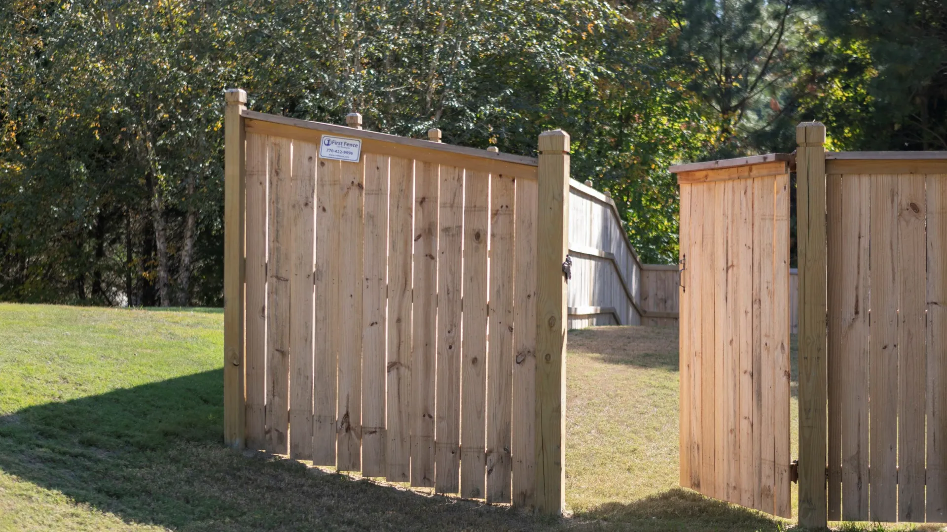 a group of wooden sheds