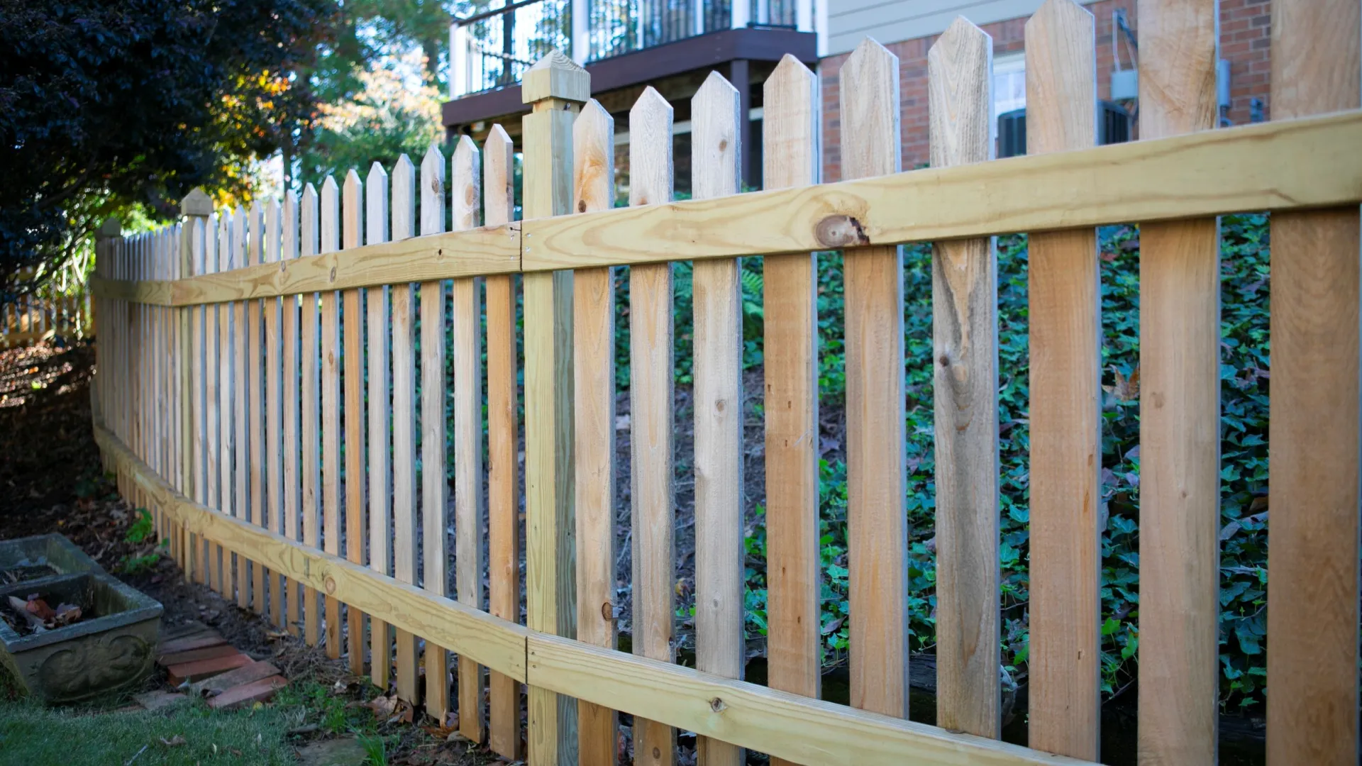 a fenced in yard