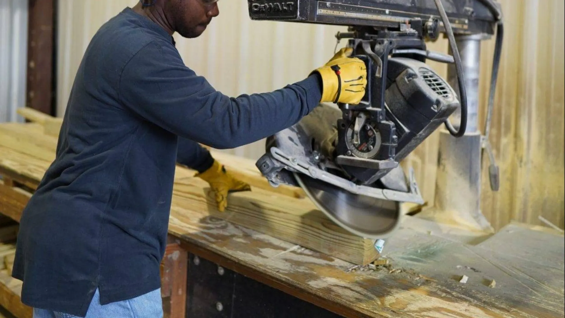 a man working on a machine