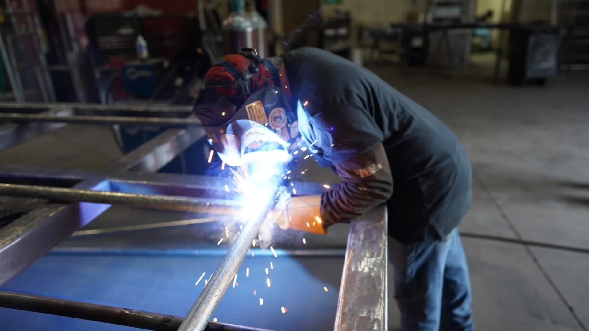 a man working on a machine