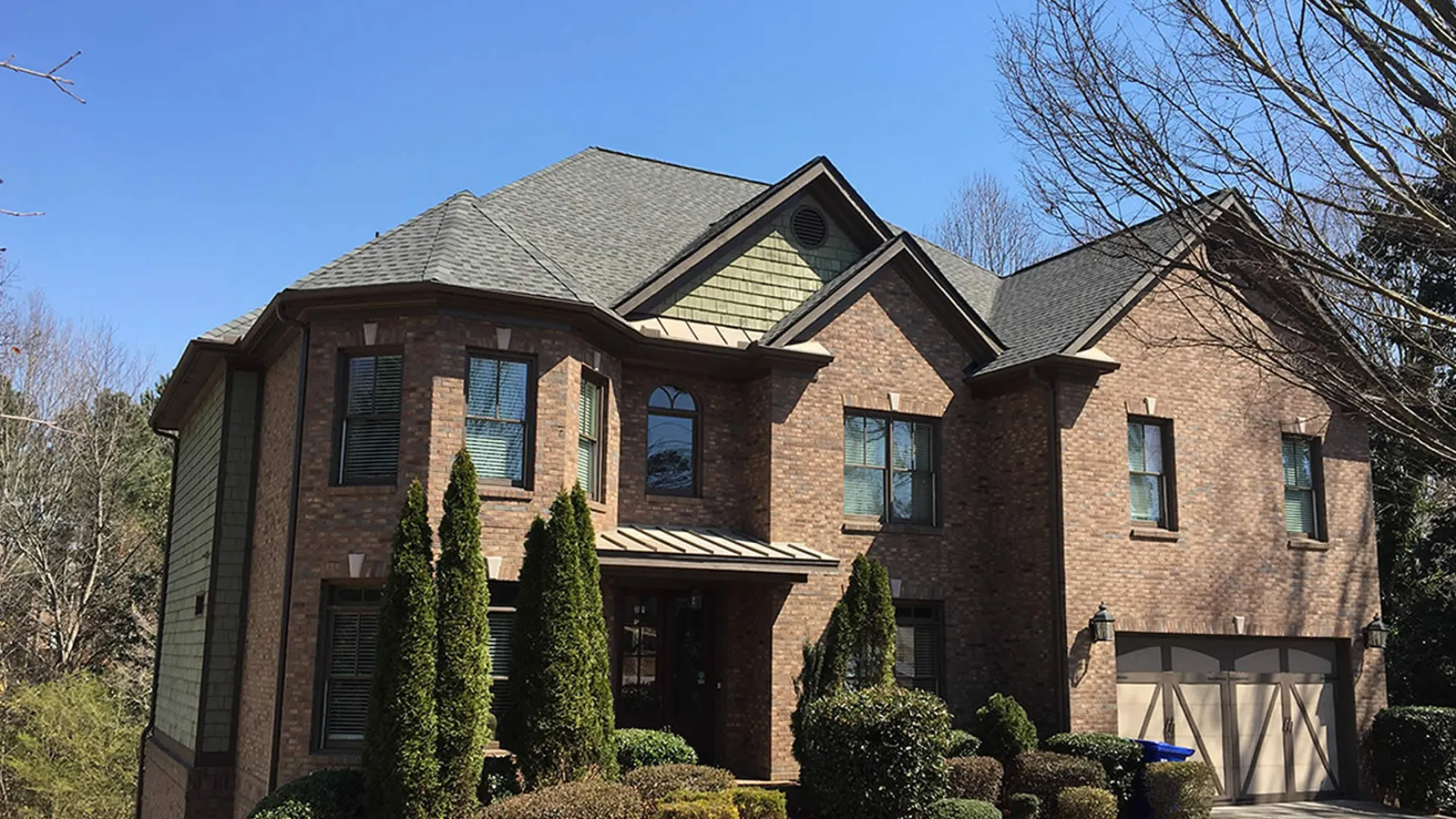 a large brick house