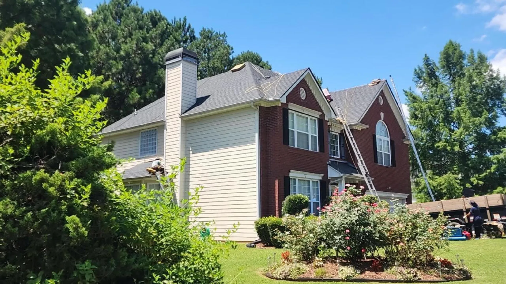 a house with a large yard