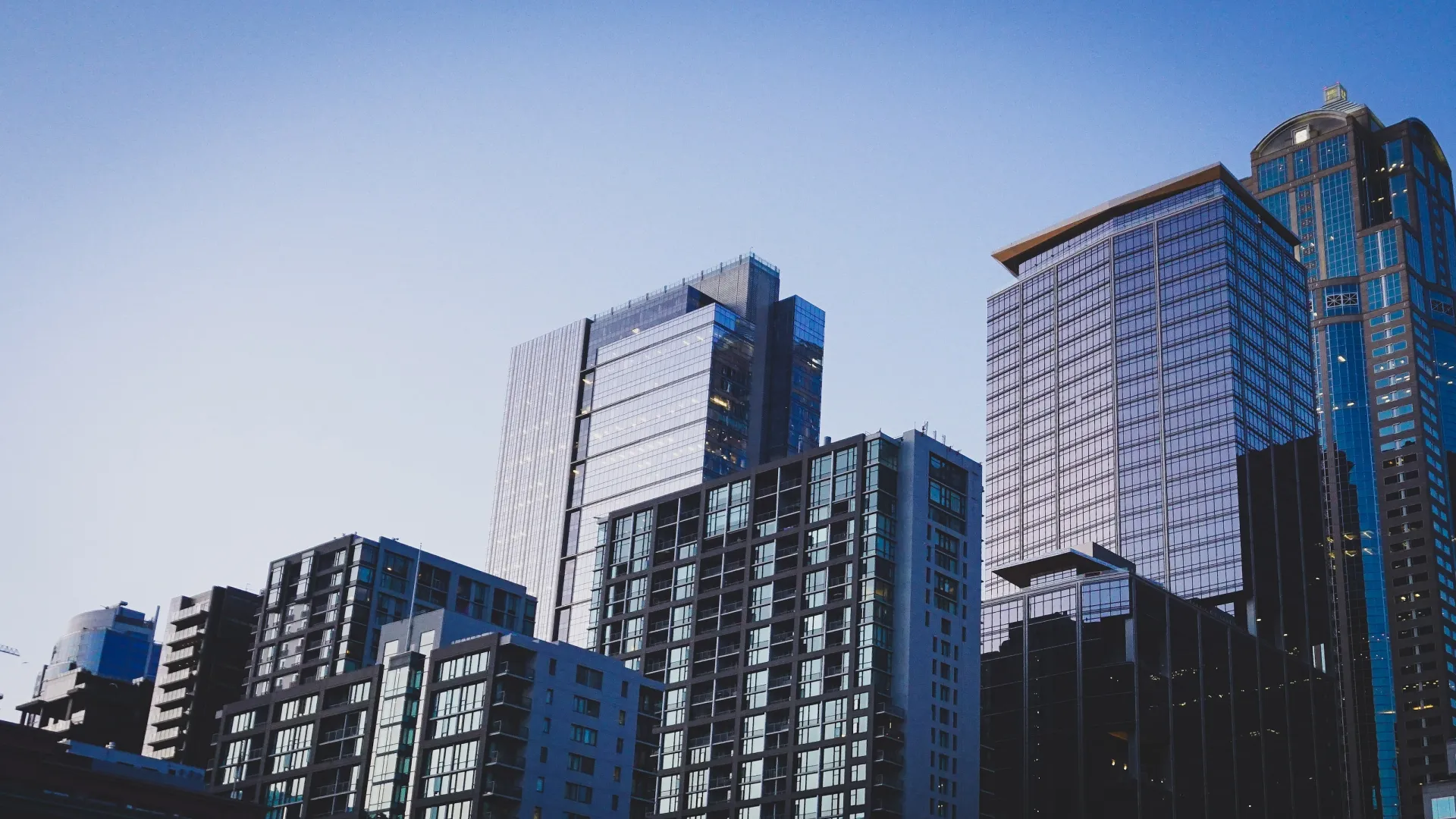 a group of tall buildings