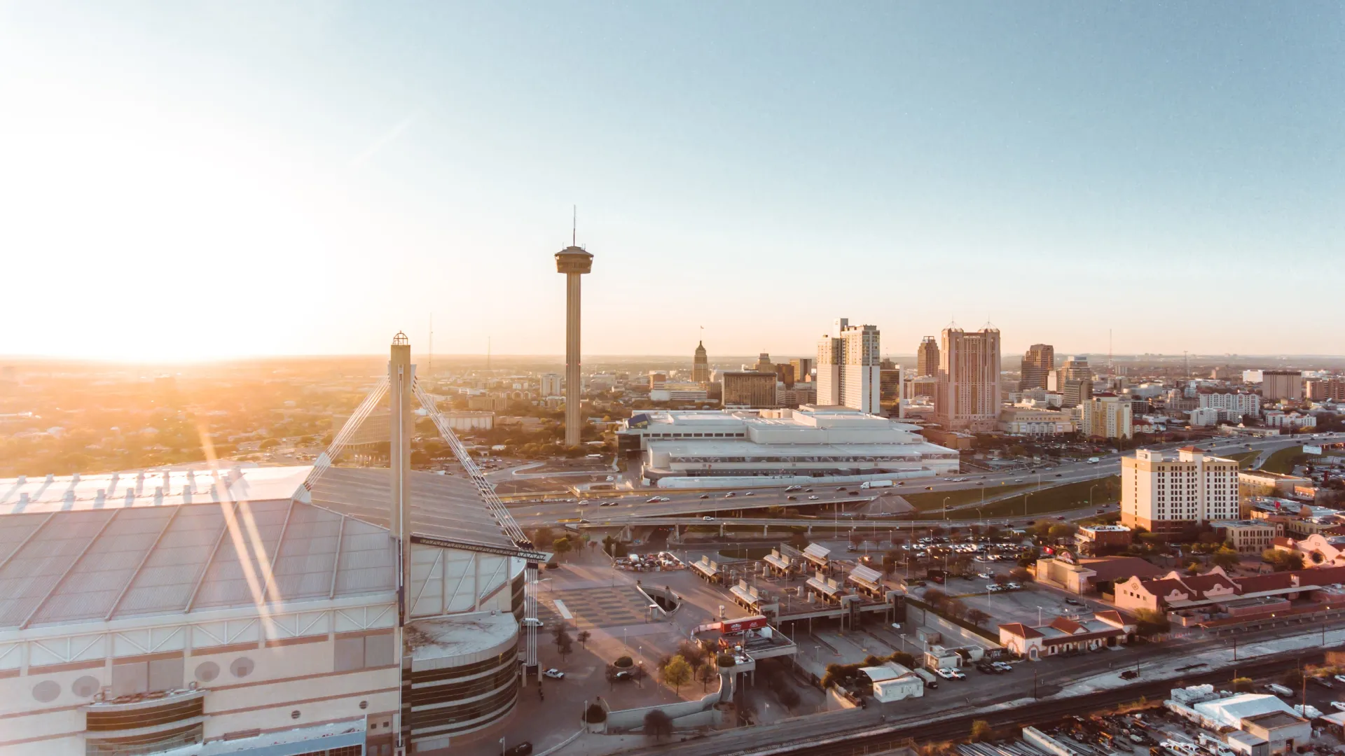 san antonio texas skyline from above