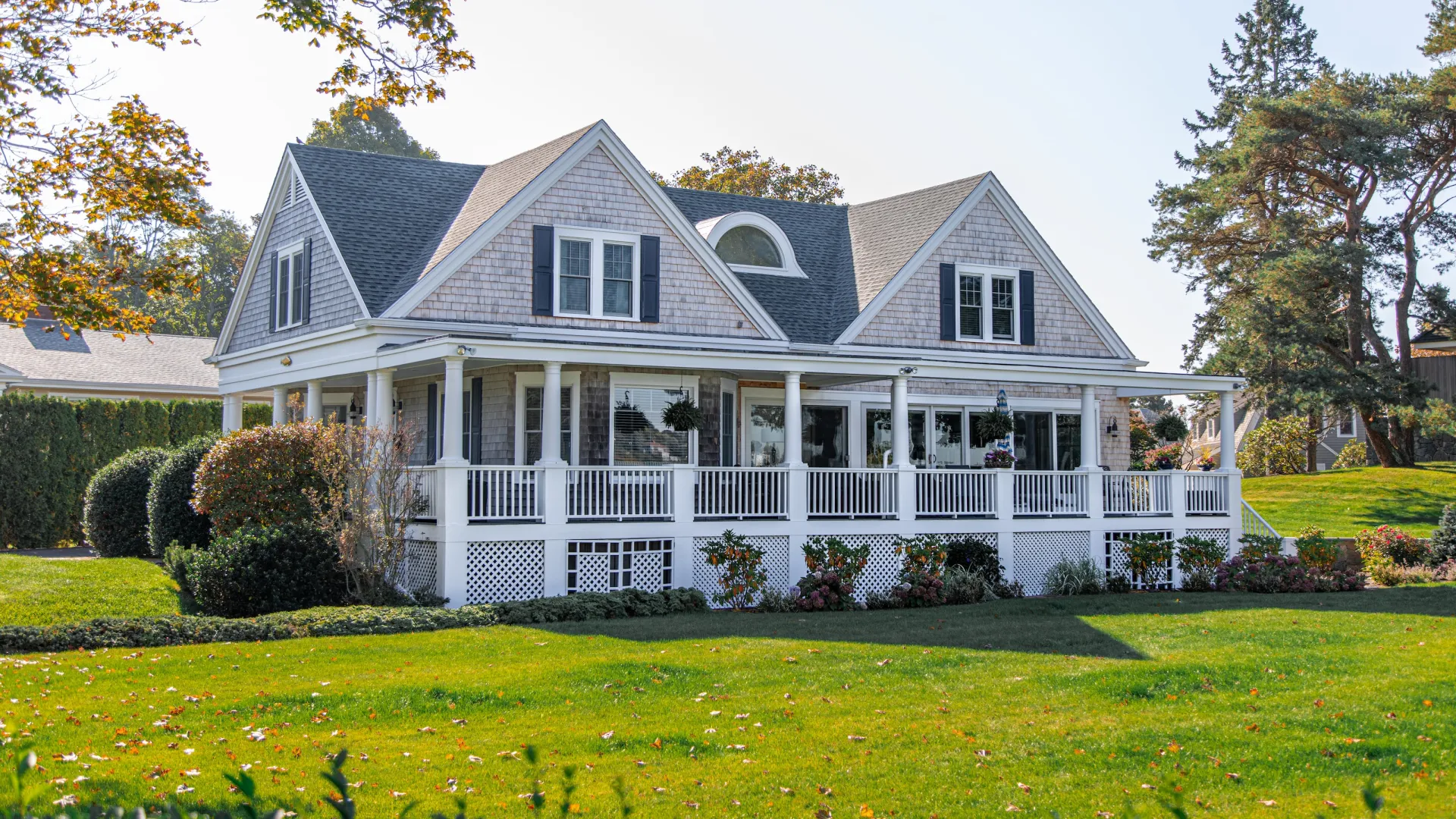 a large house with a large front yard