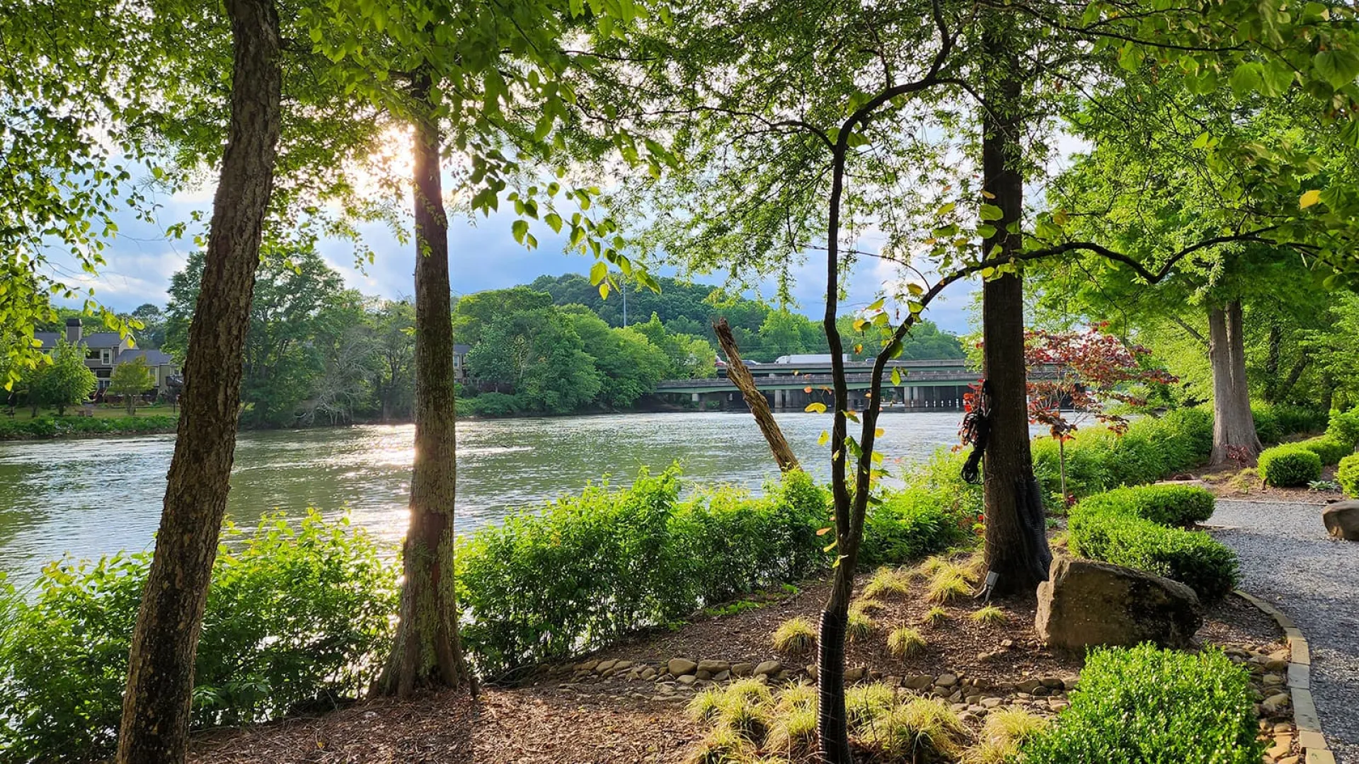 a path by a lake