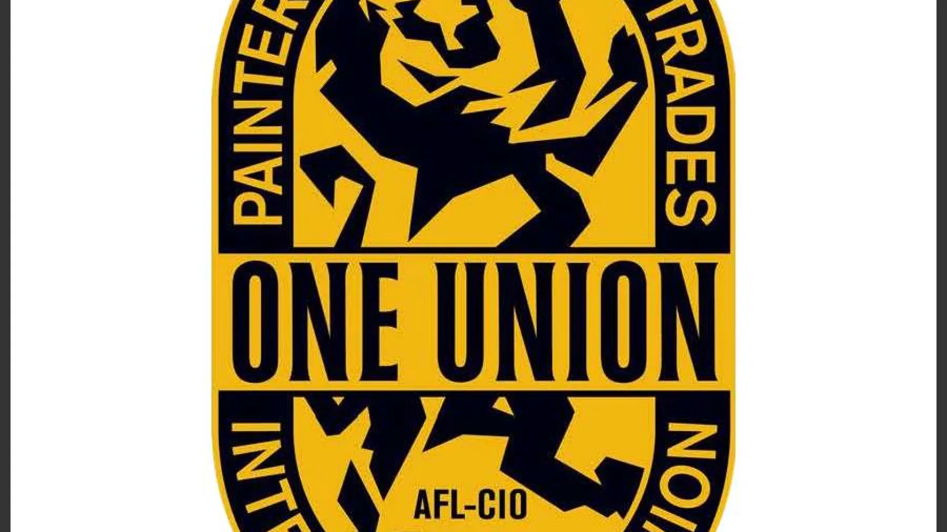 Logo of the United Union of Roofers, Waterproofers & Allied Workers with a strong worker and American flag background.